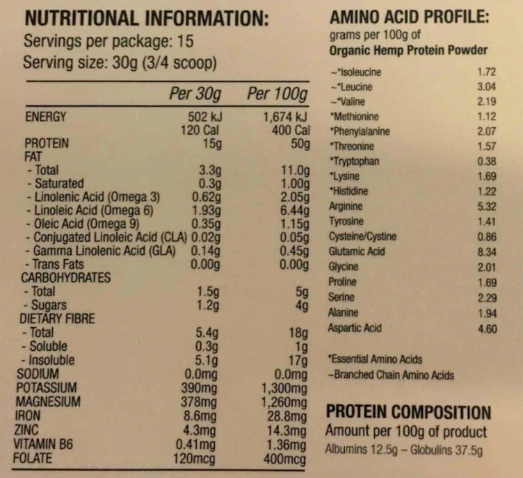 100% Organic Hemp Protein by Designer Physique - Image 2