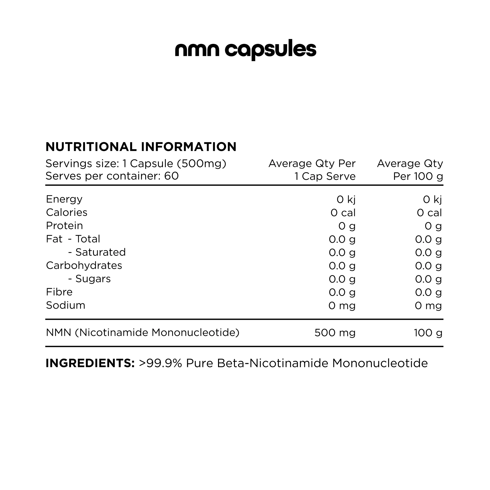 100% Pure NMN Capsules by Switch Nutrition - Image 2