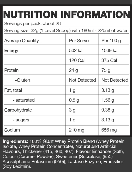 100% Whey by Giant Sports - Image 13