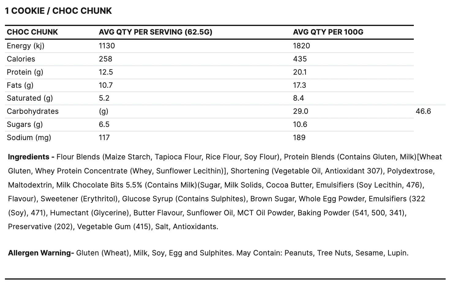XL 1000 Cal Cookie by EQ Food - Image 5