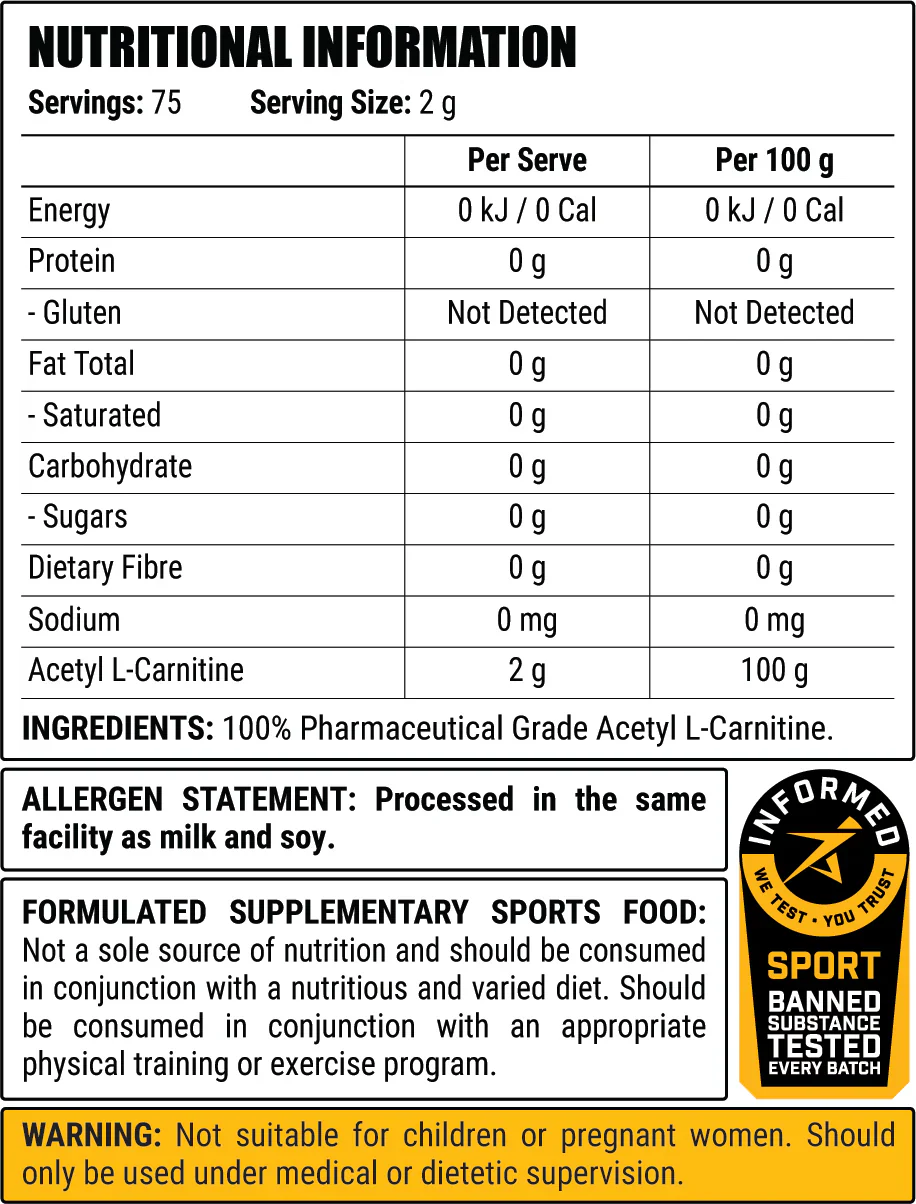 Acetyl L-Carnitine by Faction Labs - Image 2