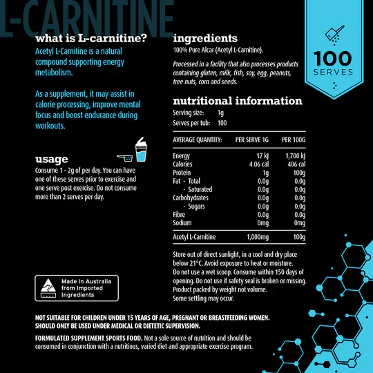 Acetyl L-Carnitine by White Wolf Nutrition - Image 2