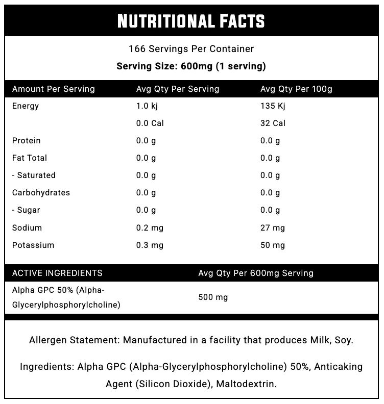 Alpha GPC by Nexus Sports Nutrition - Image 2