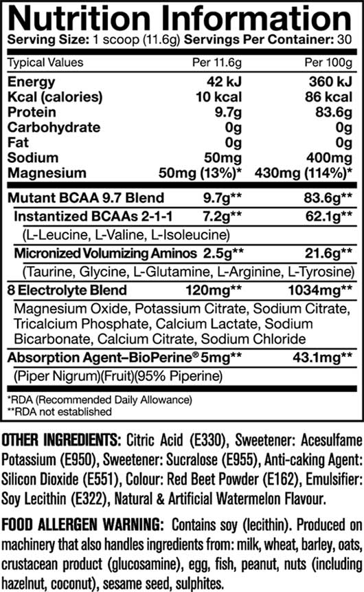 BCAA 9.7 by Mutant - Image 9