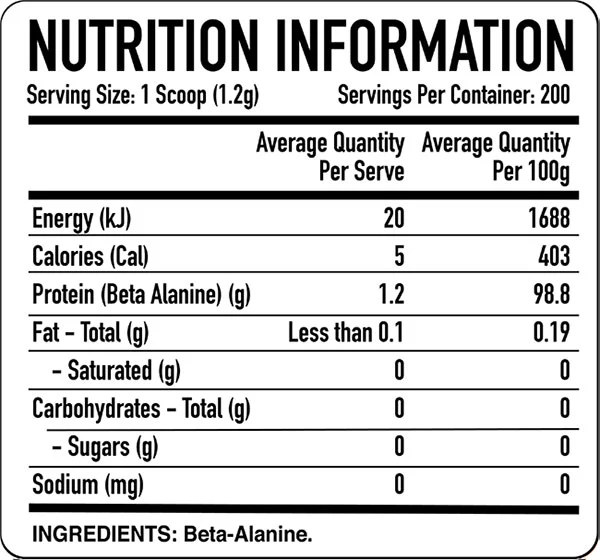 Beta Alanine by Trusted Nutrition - Image 2