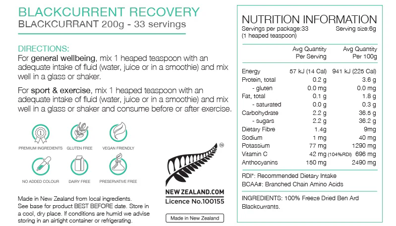 Blackcurrant Recovery by Pure Sports Nutrition - Image 2