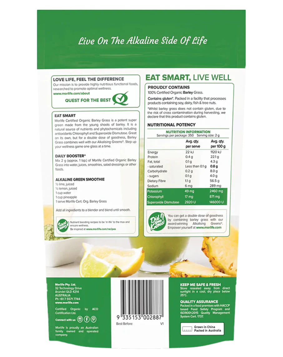 Certified Organic Barley Grass by Morlife - Image 2