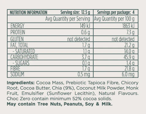 Choc Zero Plant Based Bar (Dark Chocolate) by X50 Lifestyle - Image 5