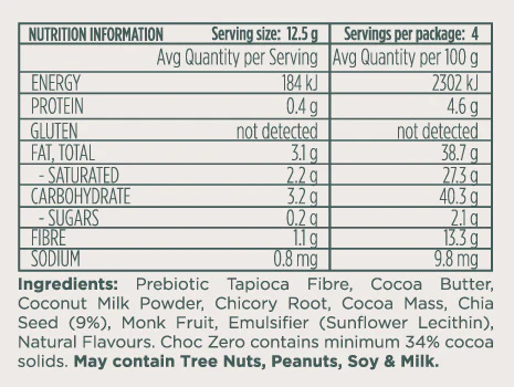 Choc Zero Plant Based Bar (Mylk Chocolate) by X50 Lifestyle - Image 5