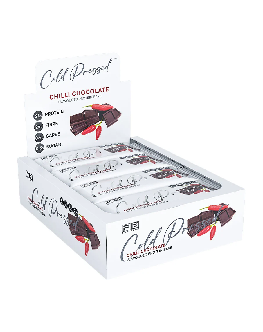 Cold Pressed Protein Bar (Box of 12) by Fibre Boost