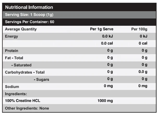 Creatine HCL by Red Dragon Nutritionals - Image 2