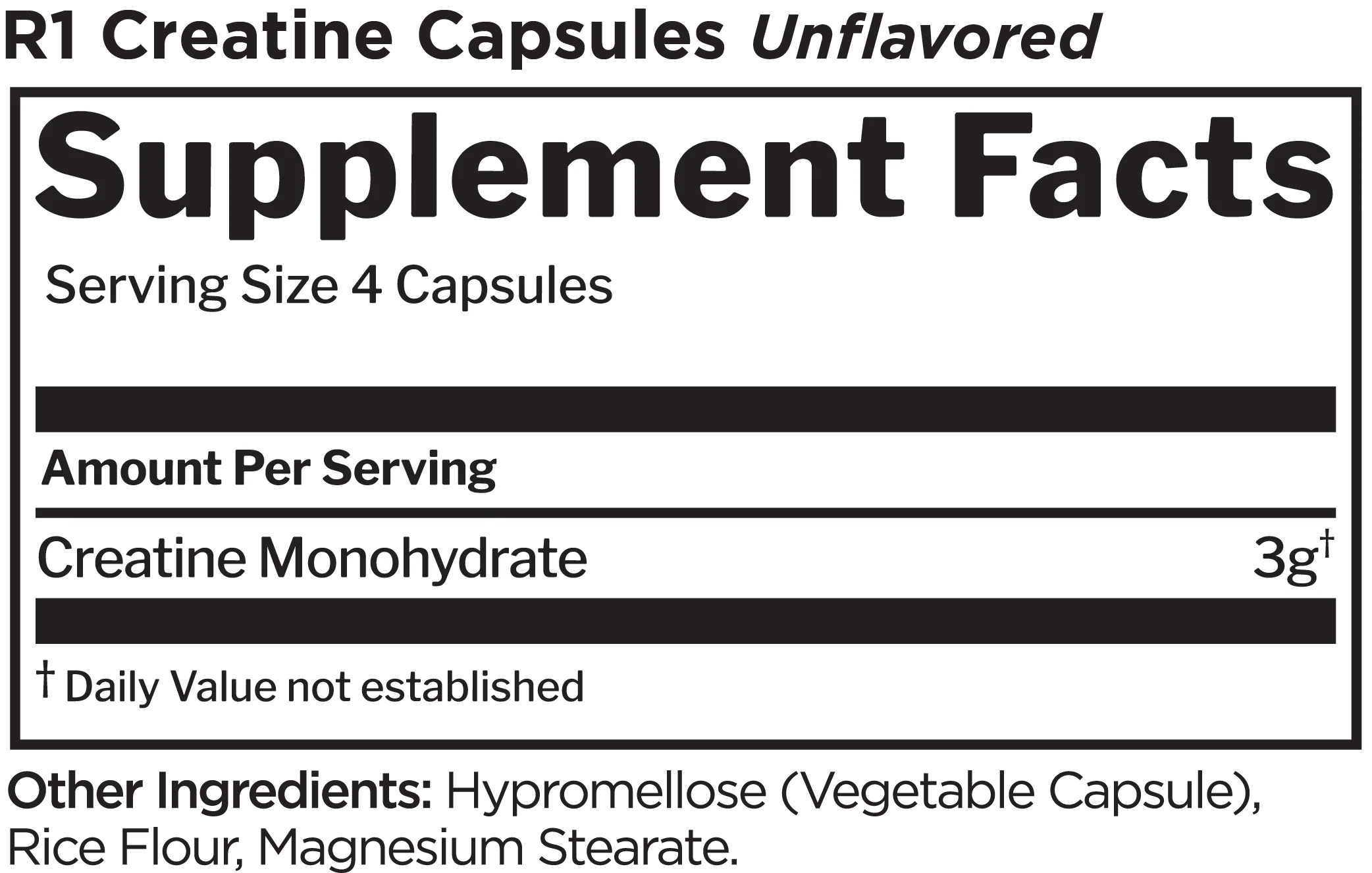 Creatine Monohydrate (Capsules) by Rule 1 Proteins - Image 3
