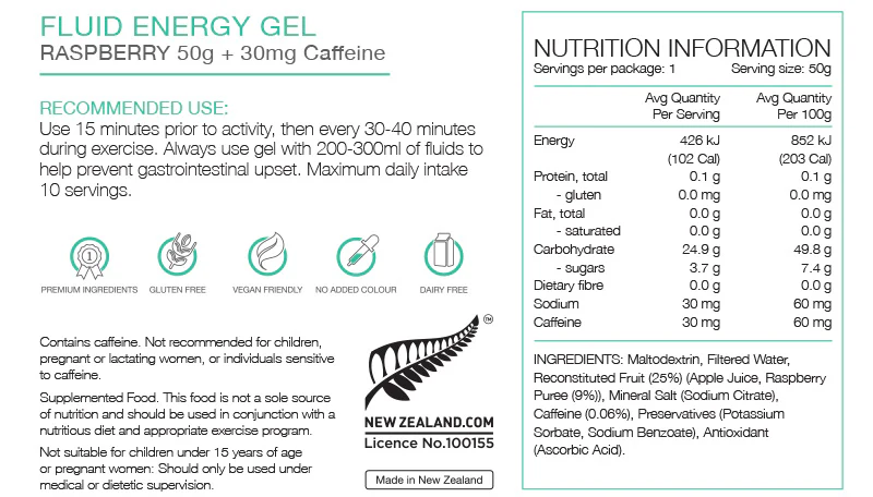 Fluid Energy Gel + Caffeine by Pure Sports Nutrition - Image 5