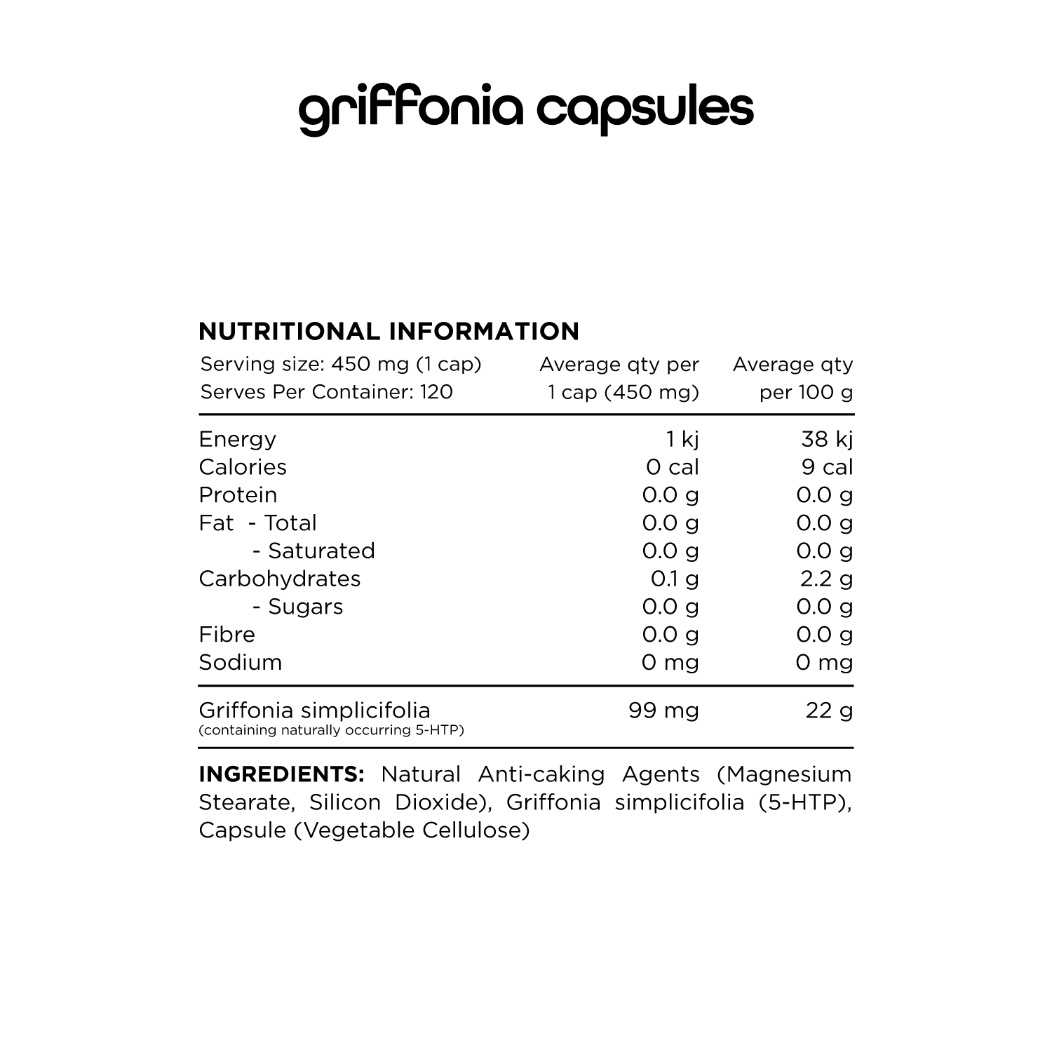 Griffonia (5-HTP) by Switch Nutrition - Image 2
