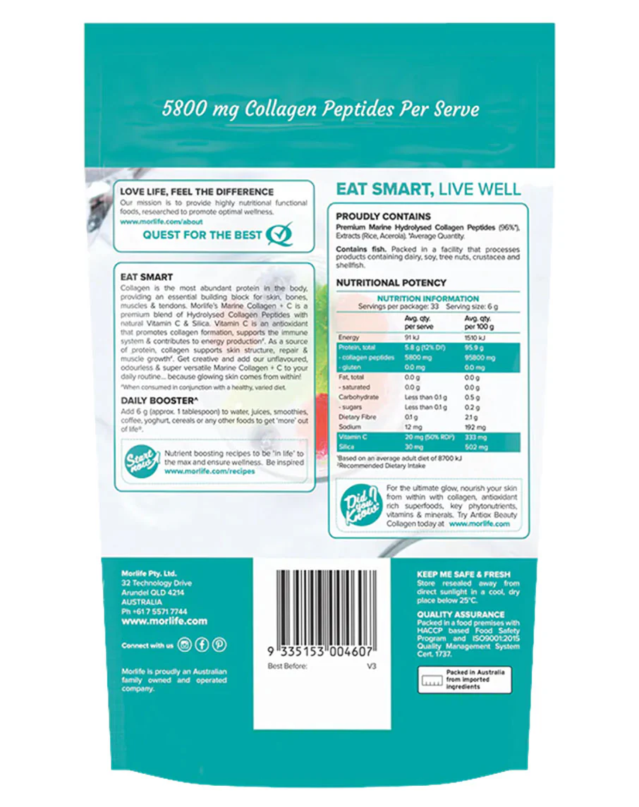 Hydrolysed Marine Collagen + C by Morlife - Image 2