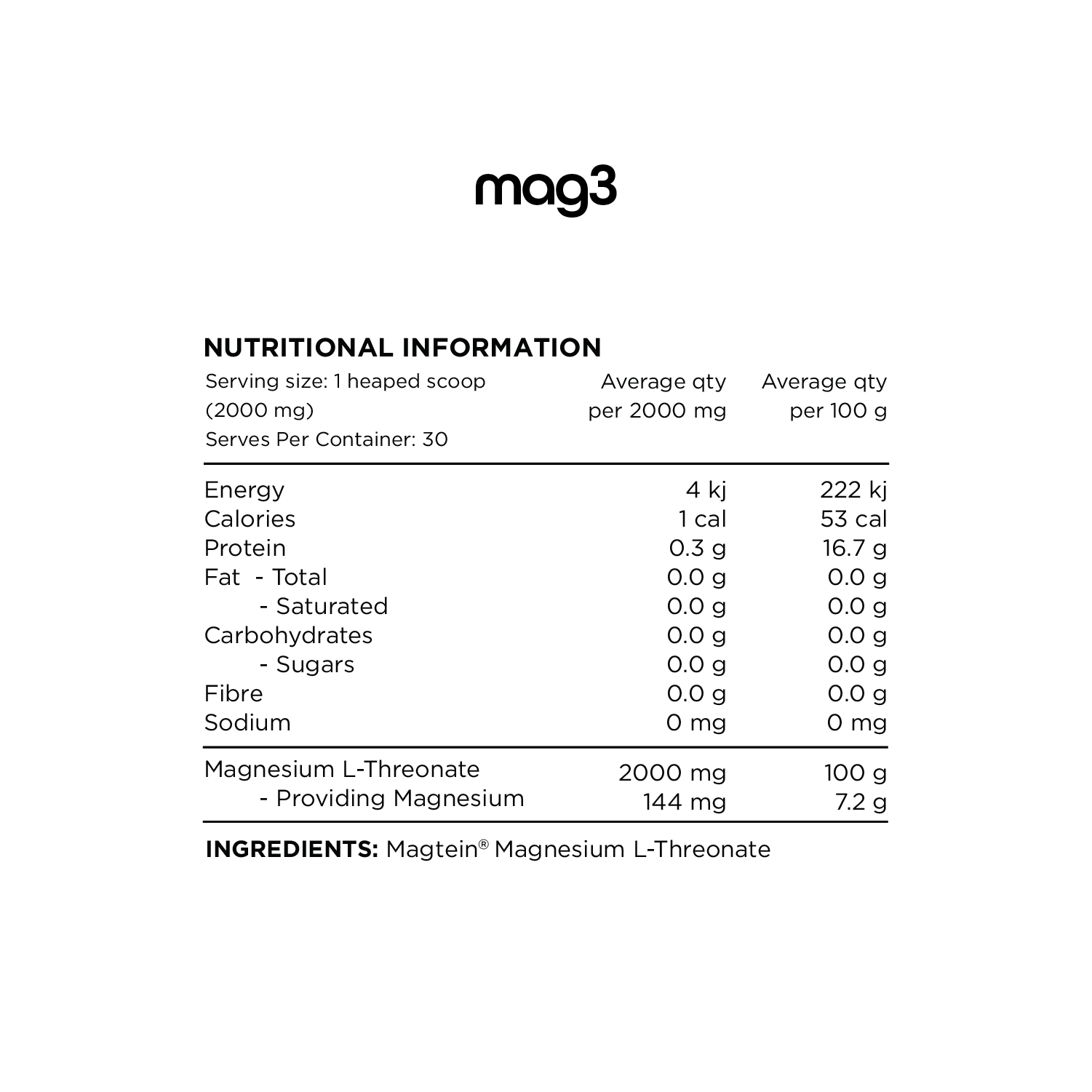 Mag3 (Powder) by Switch Nutrition - Image 2