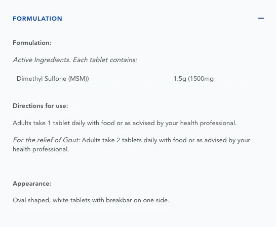 MSM Max 1500 by Caruso's Natural Health - Image 2
