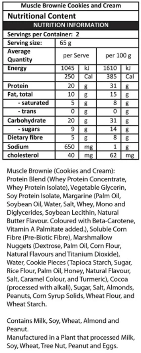Muscle Brownie - Cookies & Cream by Lenny & Larry's - Image 3