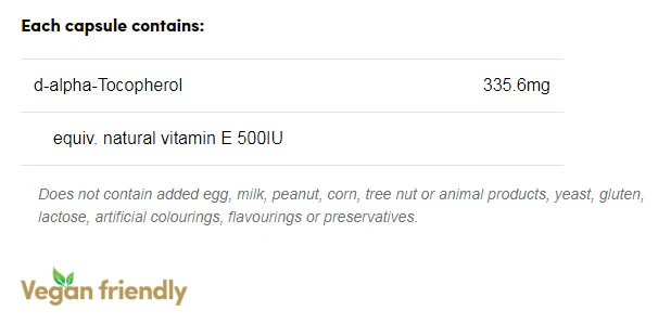 Natural Vitamin E 500 I.U. by Herbs of Gold - Image 4