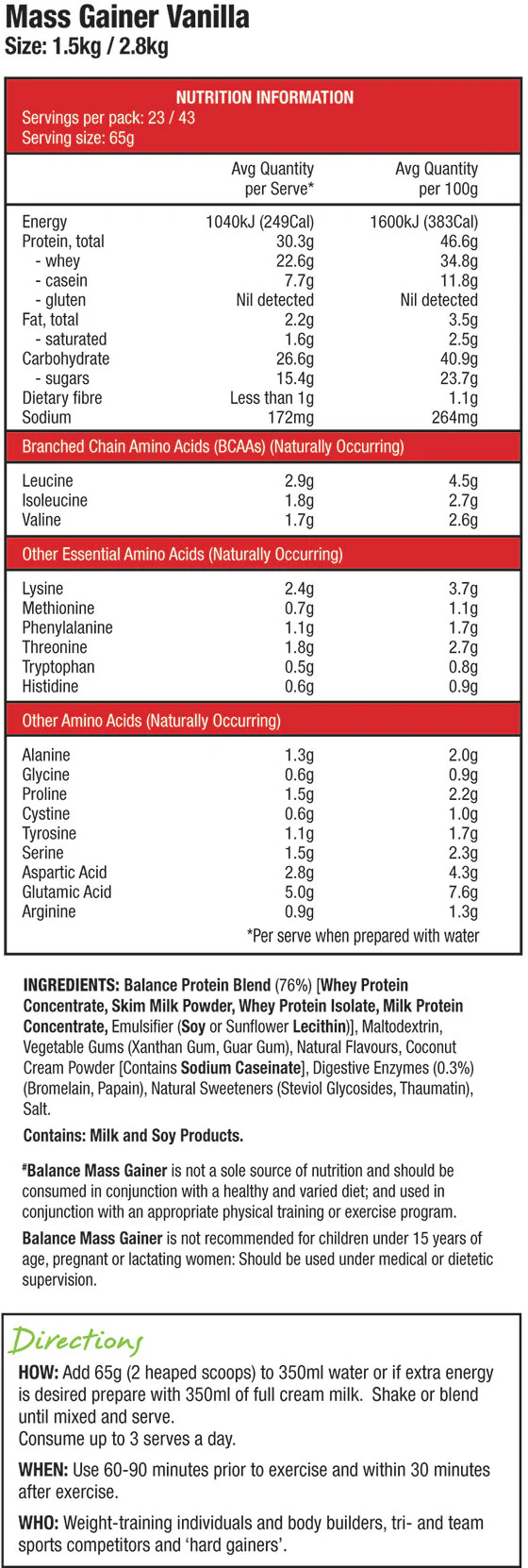 Naturals Mass Gainer by Balance - Image 5