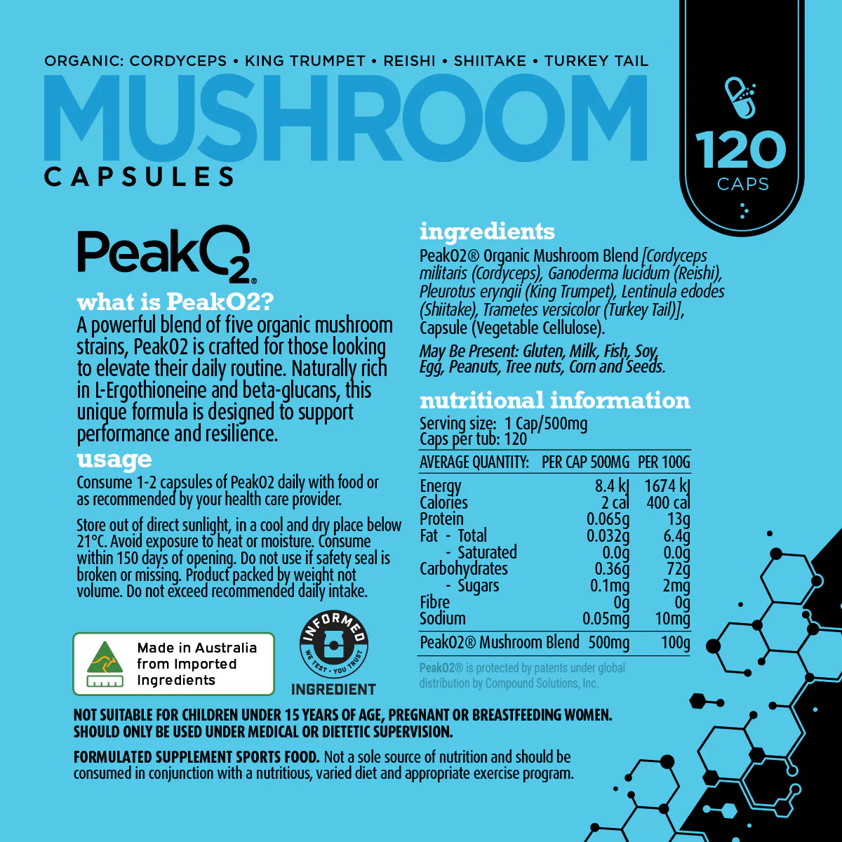 Performance Mushroom Blend (Capsules) by White Wolf Nutrition - Image 2
