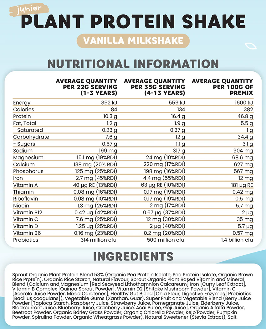 Plant Protein Shake (Junior) by Sprout Organic - Image 5