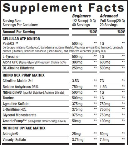 Rhino Black Series Pumped by MuscleSport - Image 2