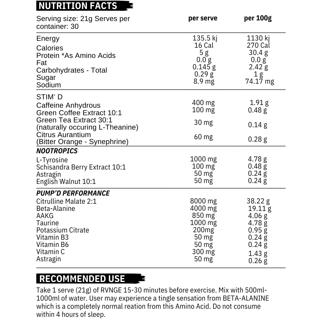 Rvnge High Stim Pre Workout by Ascend Performance - Image 5