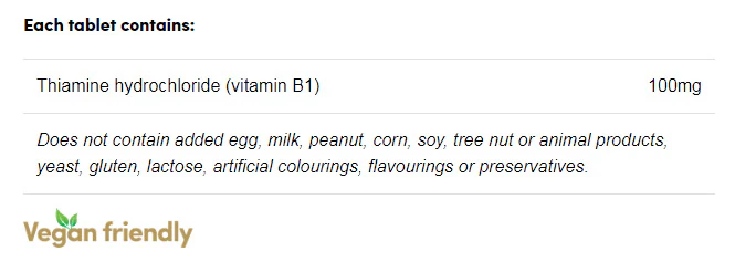 Vitamin B1 100mg by Herbs of Gold - Image 2