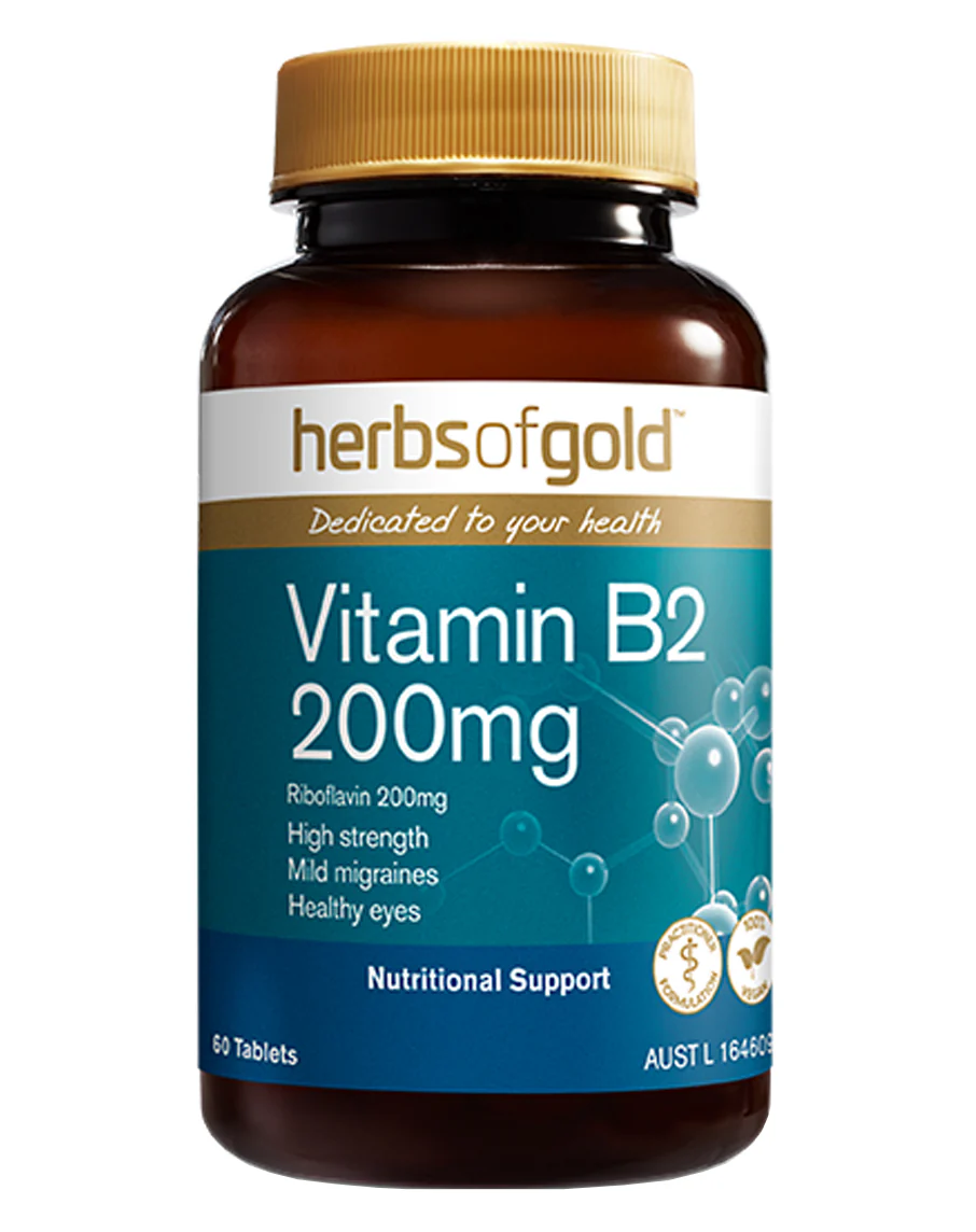 Vitamin B2 200mg by Herbs of Gold
