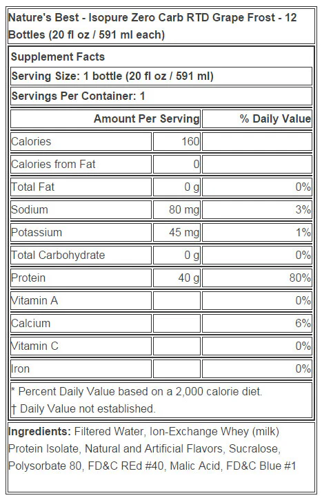 Zero Carb RTD by Isopure - Image 5